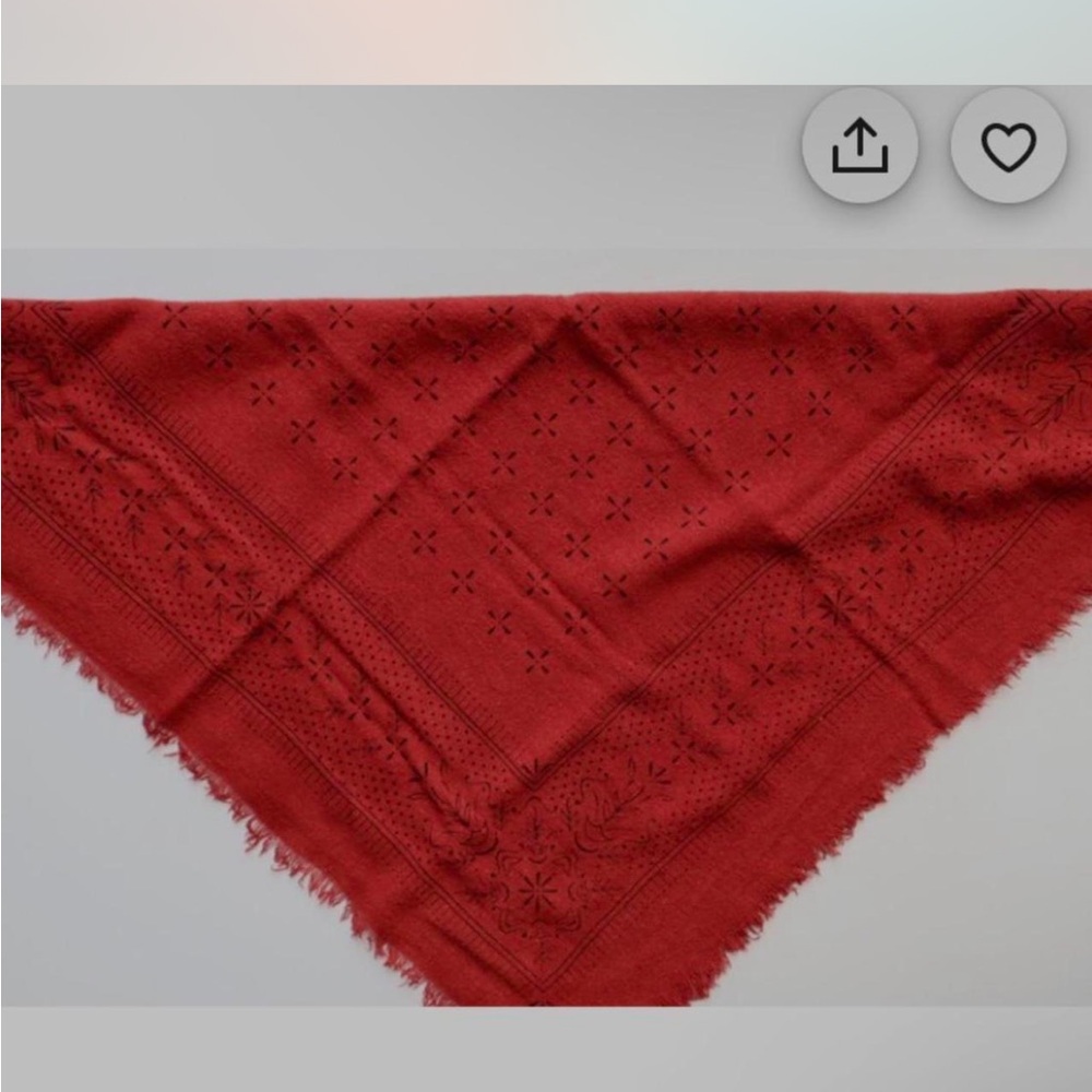Raw Silk Bandana red hair scarf Firm price. - Picture 5 of 8